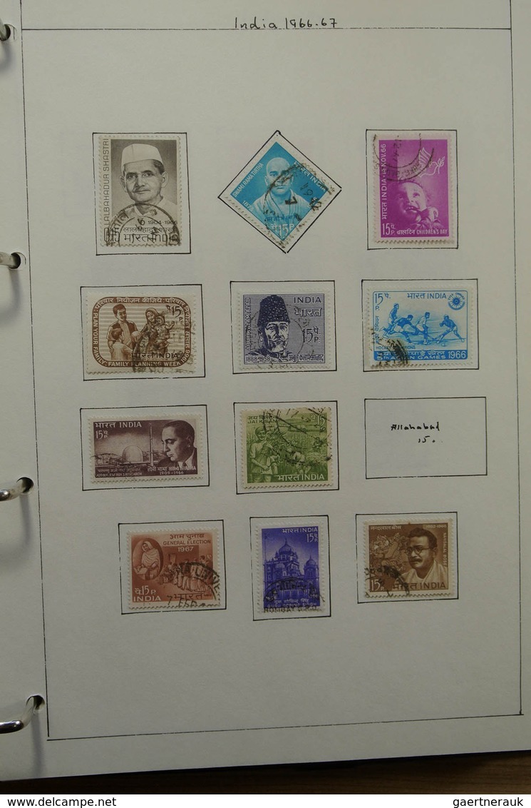 22686 Indien: 1854-1976. Used collection India 1854-1976 in blanc album, including much better classic mat