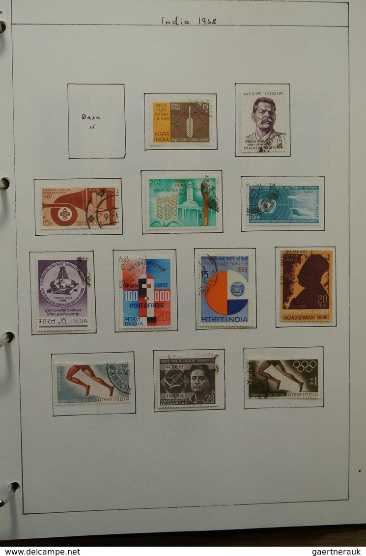 22686 Indien: 1854-1976. Used collection India 1854-1976 in blanc album, including much better classic mat