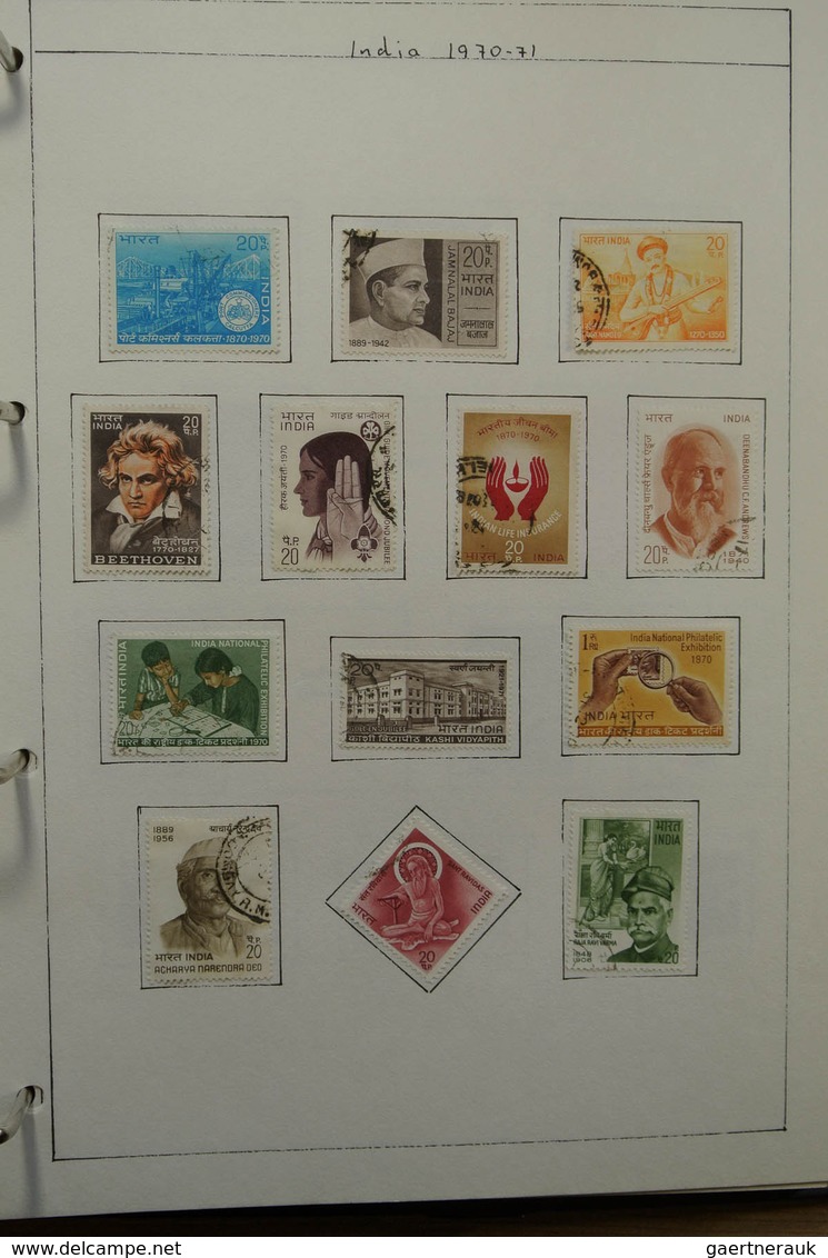 22686 Indien: 1854-1976. Used collection India 1854-1976 in blanc album, including much better classic mat