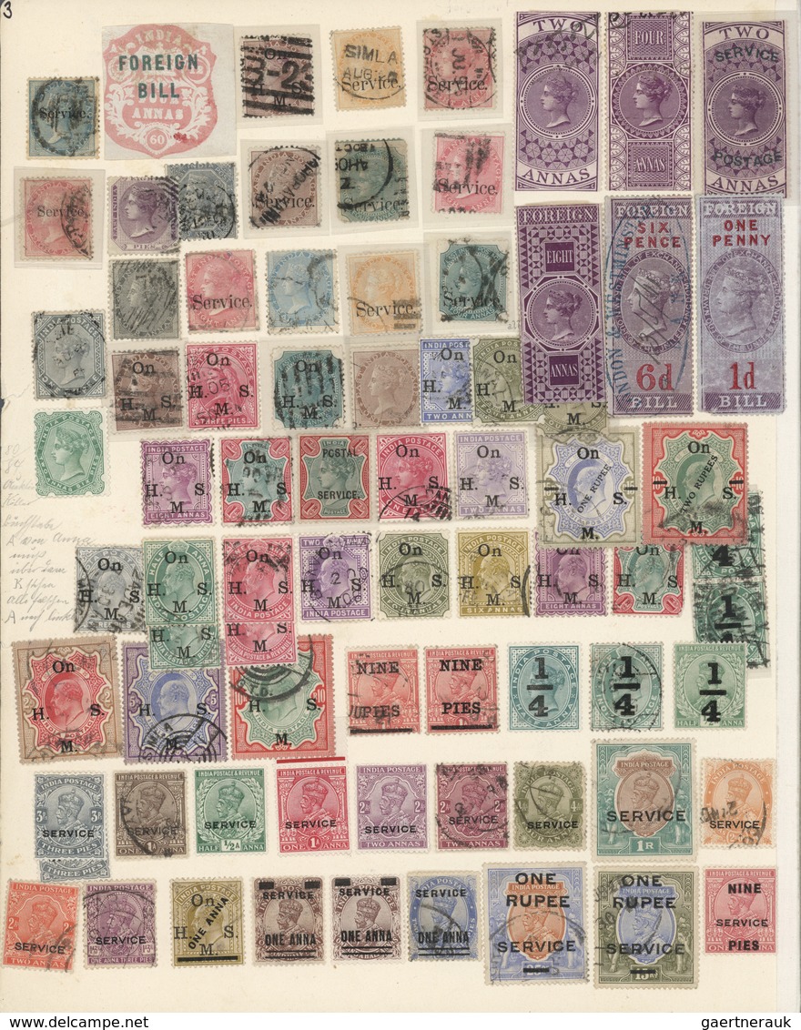 22691 Indien: 1854-1940's: Collection Of Mint And Used Stamps, Essay (like West India), Reprints (of Litho - Autres & Non Classés