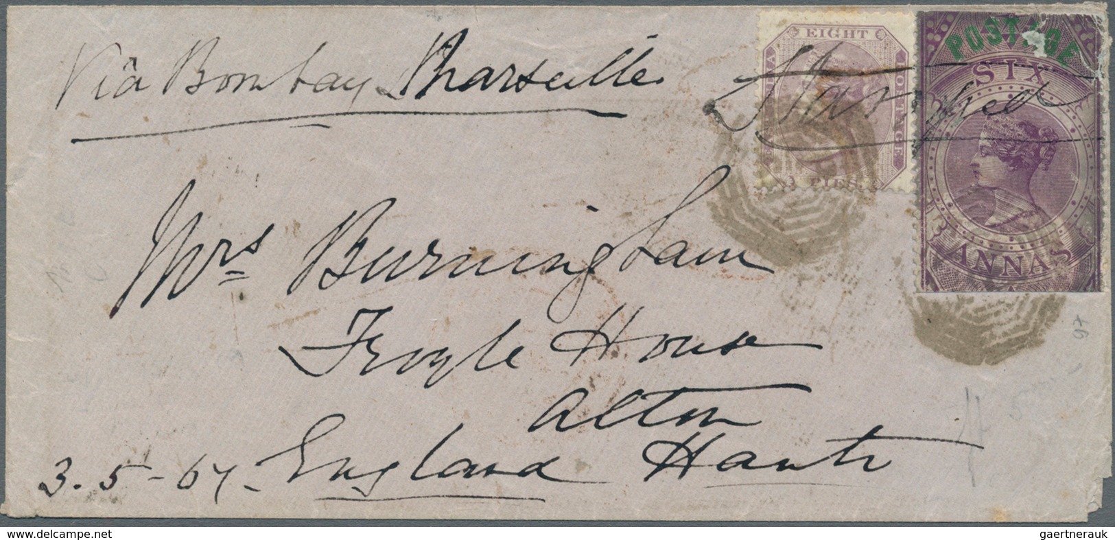 22695 Indien: 1854-1880's (ca.) - "EARLY INDIAN CANCELLATIONS": Specialized Collection Of About 1000 Cover - Autres & Non Classés