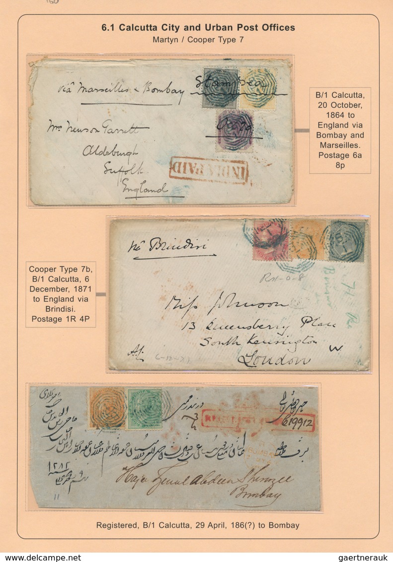 22695 Indien: 1854-1880's (ca.) - "EARLY INDIAN CANCELLATIONS": Specialized Collection Of About 1000 Cover - Autres & Non Classés