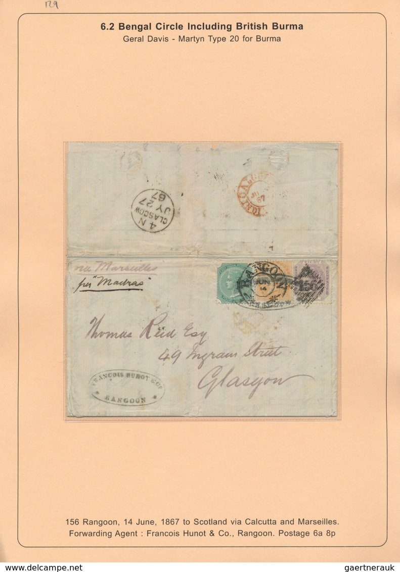 22695 Indien: 1854-1880's (ca.) - "EARLY INDIAN CANCELLATIONS": Specialized collection of about 1000 cover