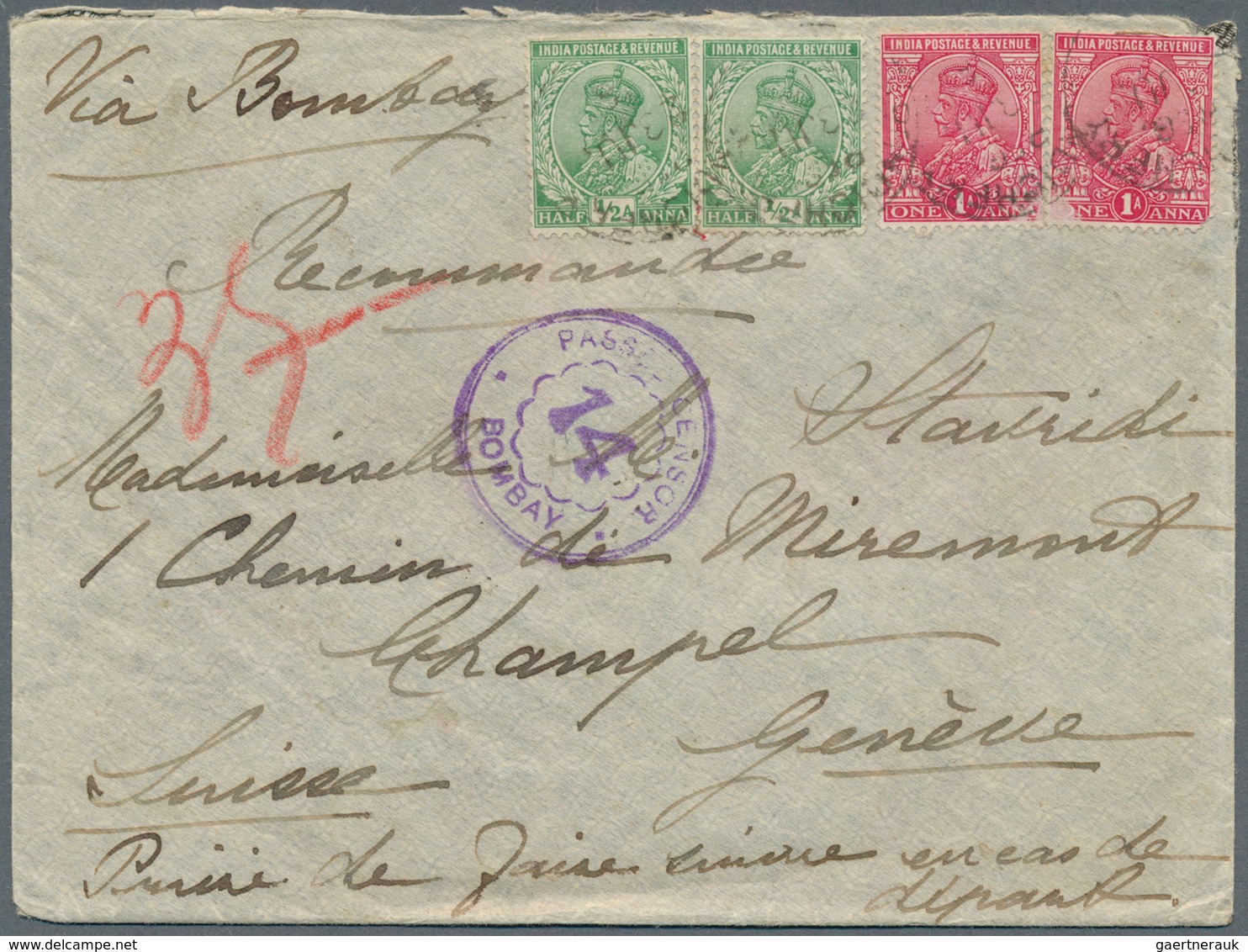 22697 Indien: 1857-1946 FRENCH INDIA: 17 covers and 9 stamps used in French India, with 5 covers used from