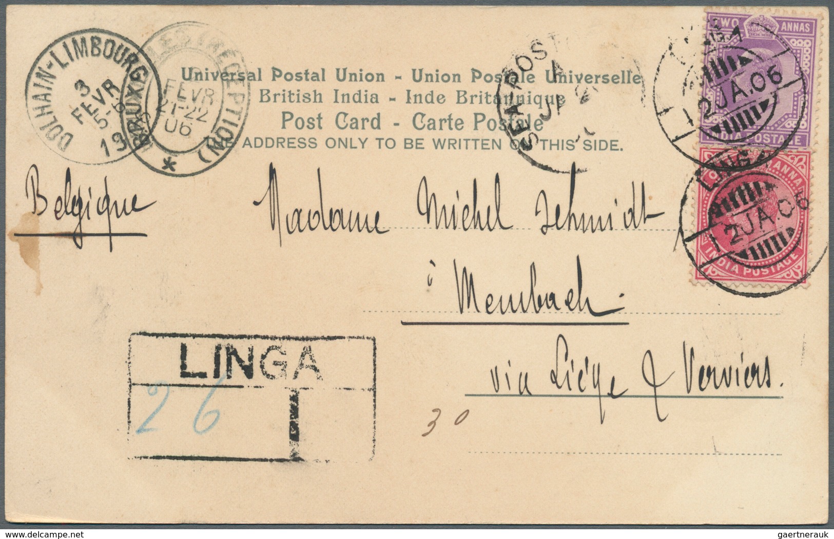 22700 Indien: 1859/1960: Very fine lot of 57 envelopes, picture postcards and postal stationeries includin