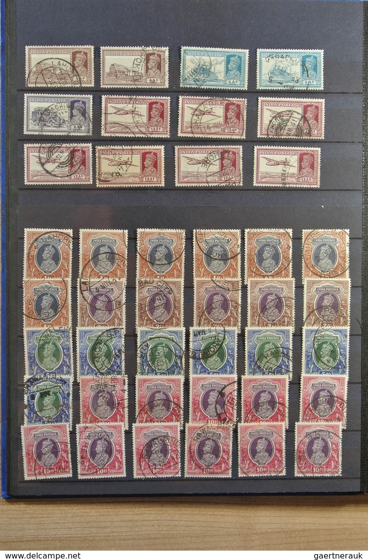 22709 Indien: 1882-1947. Stockbook with stamps of India 1882-1947, used in Pakistan (then part of India).