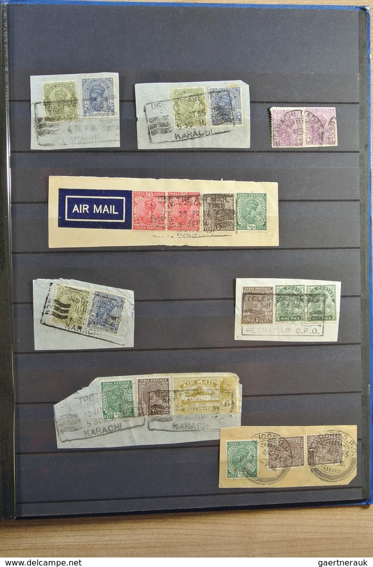 22709 Indien: 1882-1947. Stockbook with stamps of India 1882-1947, used in Pakistan (then part of India).