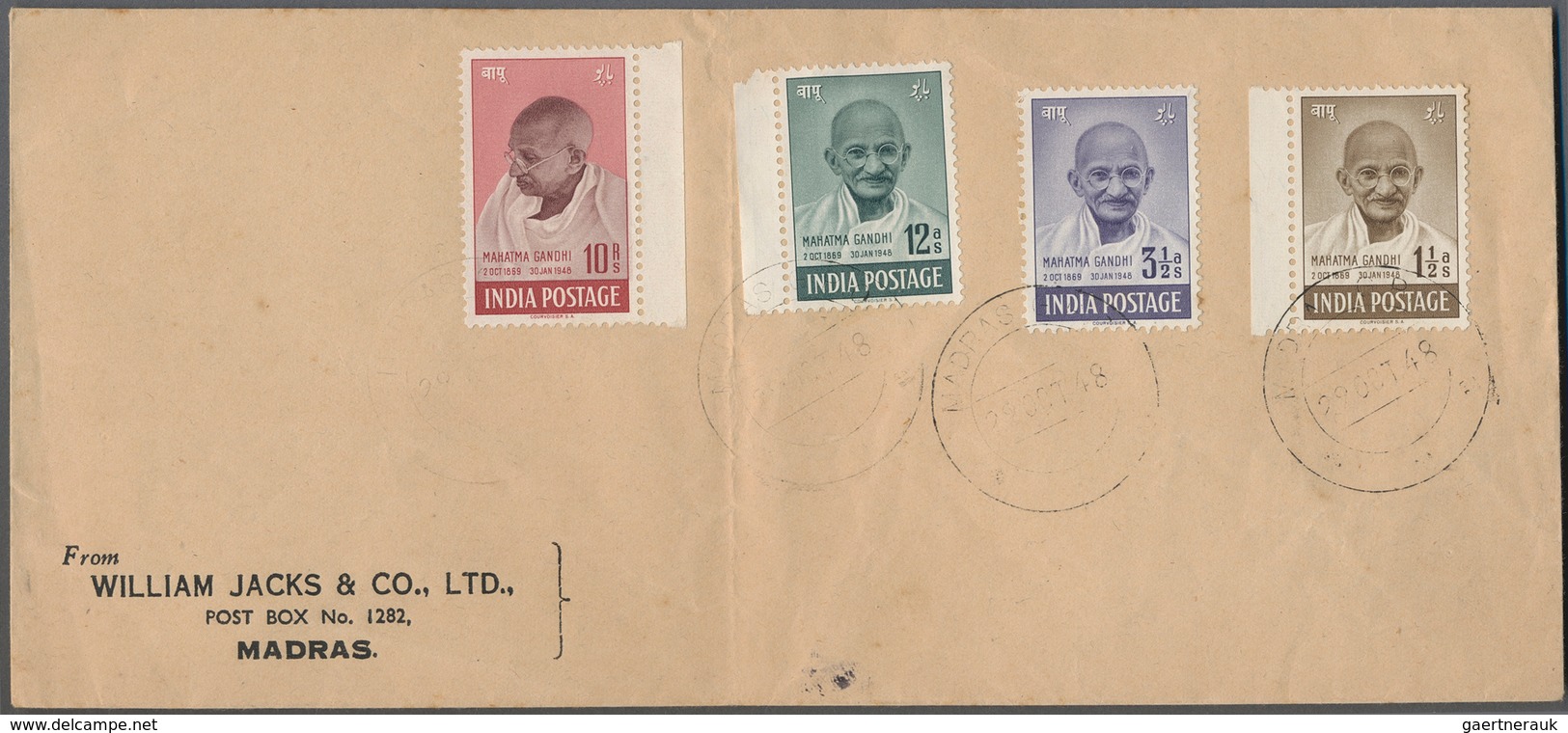 22720 Indien: 1947-1990's: Collection Of About 150 FDCs And Covers Including First Issues As GANDHI 1948 C - Autres & Non Classés