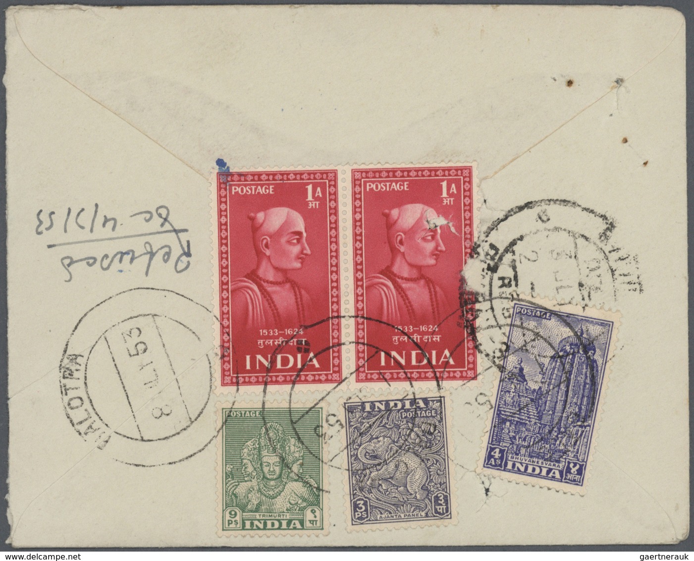 22722 Indien: 1947-1970's: Accumulation of more than 500 post-Independence covers, postcards and postal st