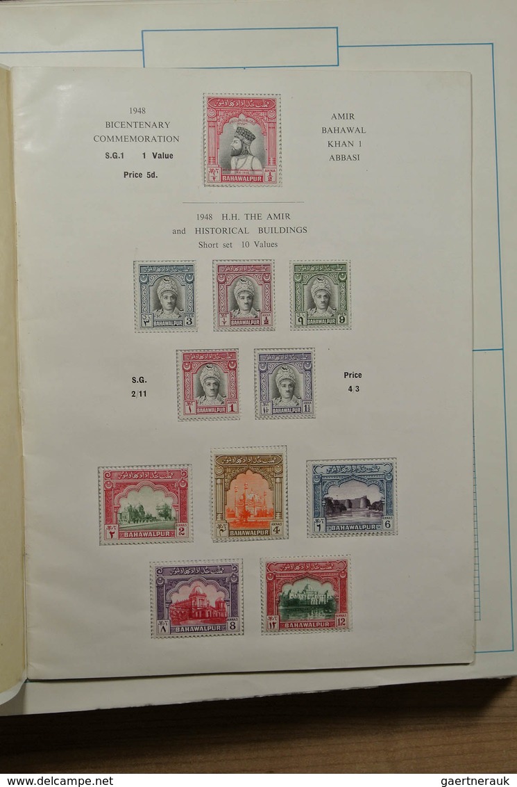 22737 Indien: Nice mint hinged and used collection India and States in blanc album. Collection includes a