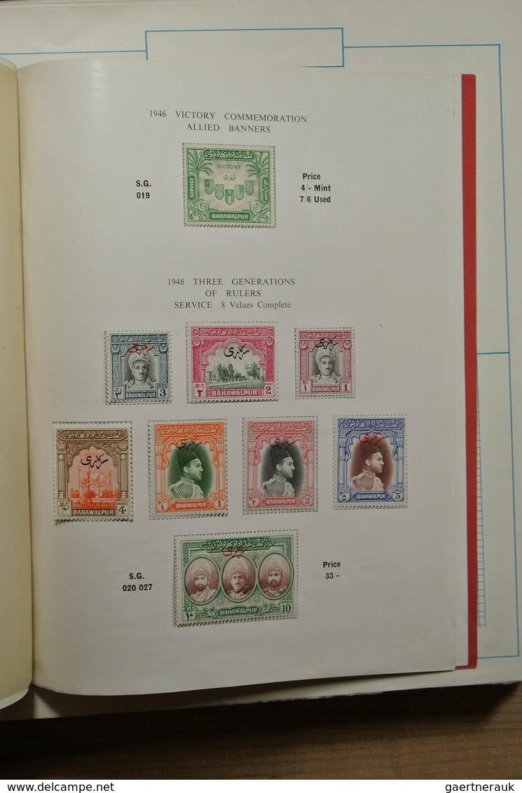 22737 Indien: Nice mint hinged and used collection India and States in blanc album. Collection includes a