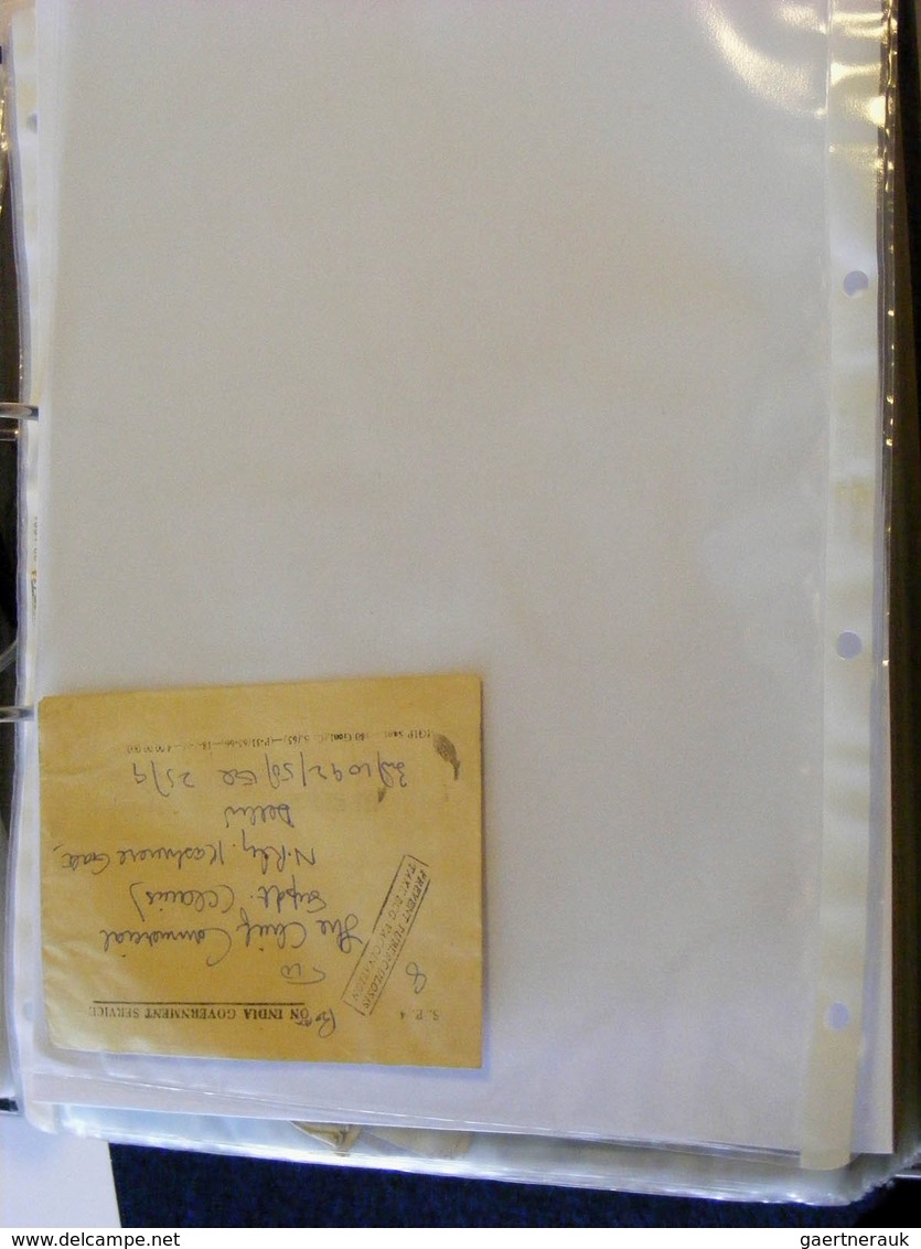 22738 Indien - Dienstmarken: Collection several hundreds of service covers of India in 2 ordners. Contains