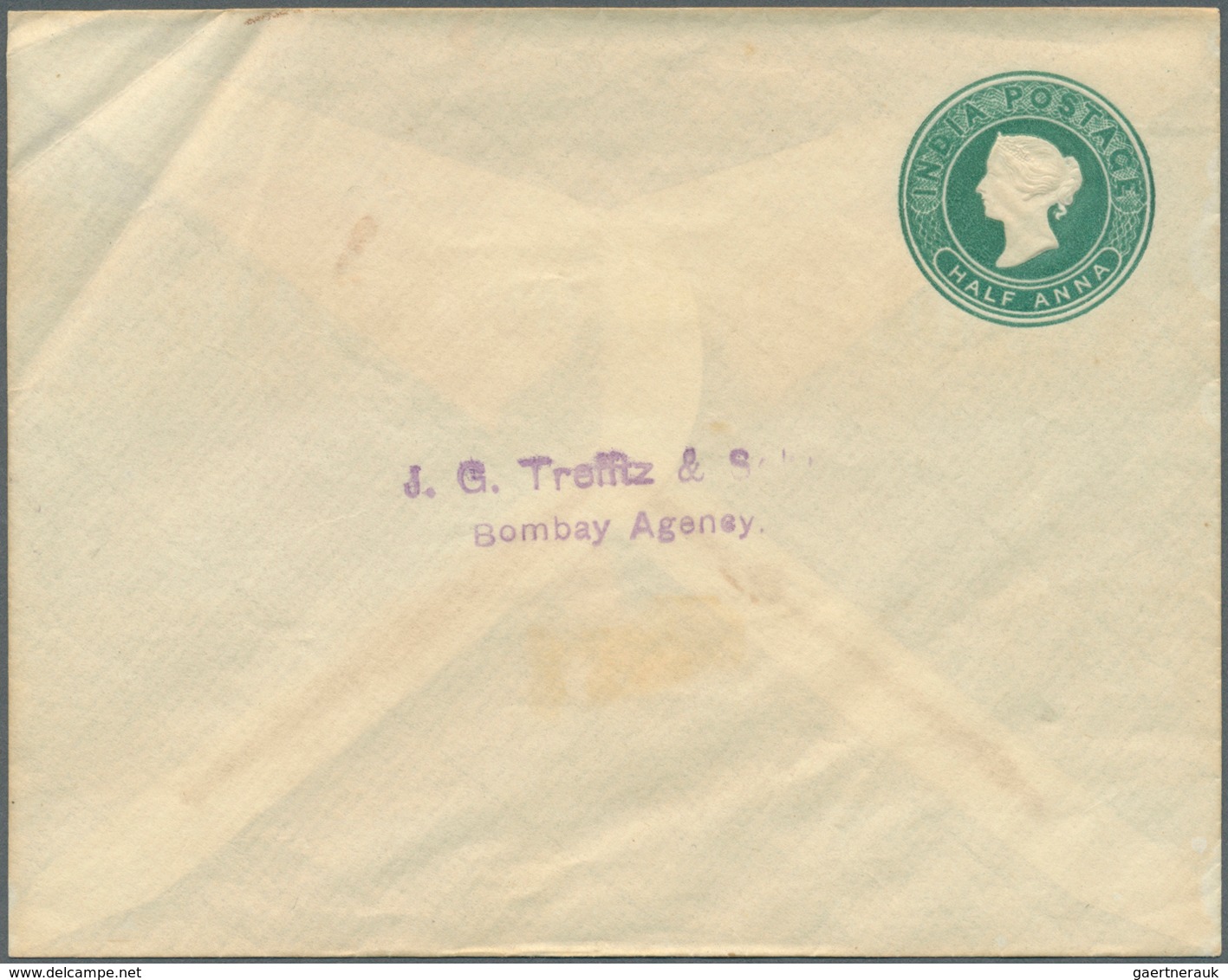 22745 Indien - Ganzsachen: 1850's-1970's ca.: Collection of Indian postal stationery envelopes, letter she