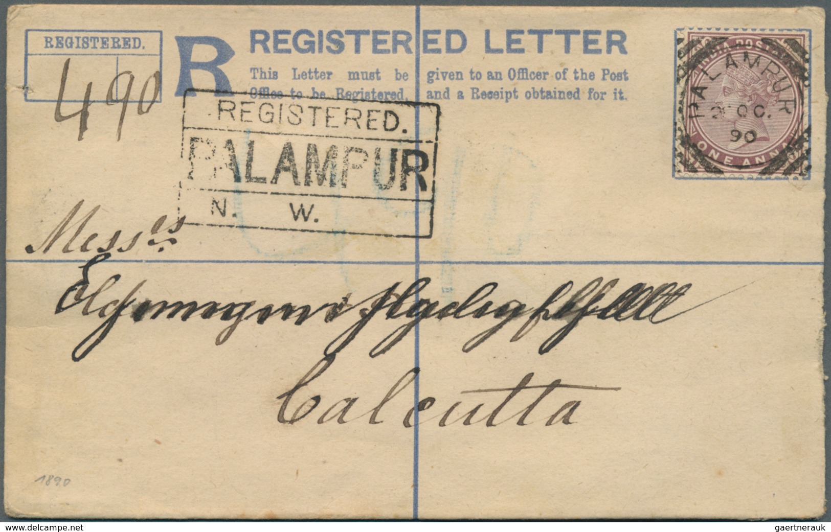 22745 Indien - Ganzsachen: 1850's-1970's ca.: Collection of Indian postal stationery envelopes, letter she