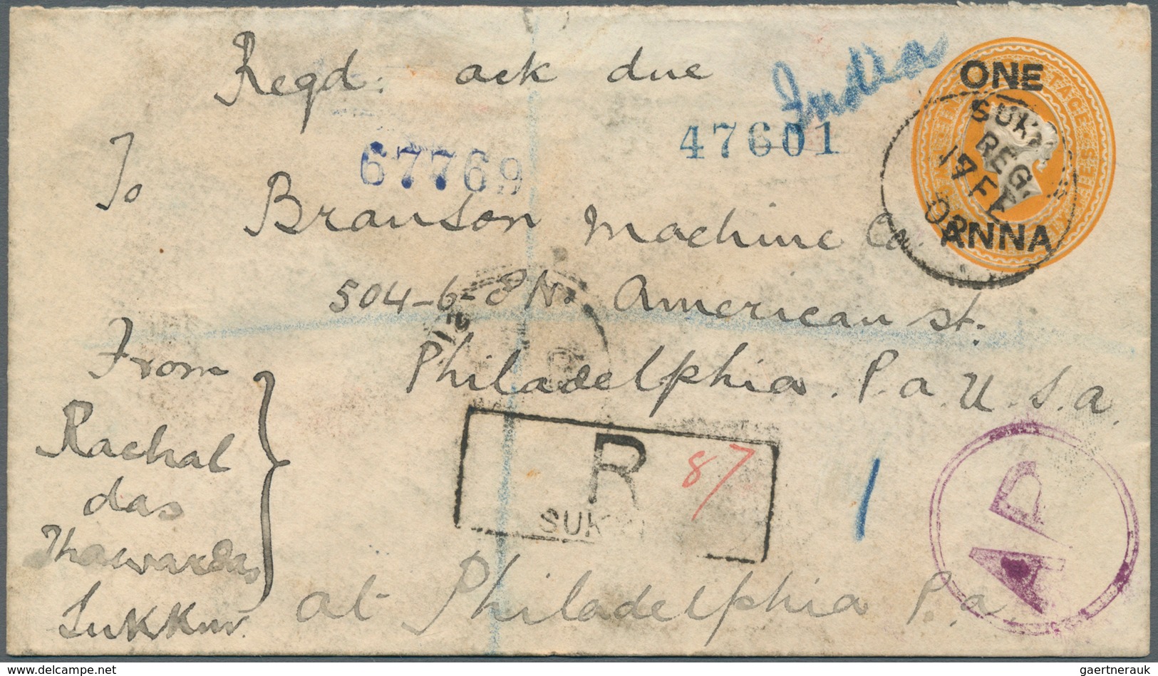 22746 Indien - Ganzsachen: 1850's-1970's Ca.: More Than 250 Postal Stationery Cards, Double Cards, Envelop - Non Classés