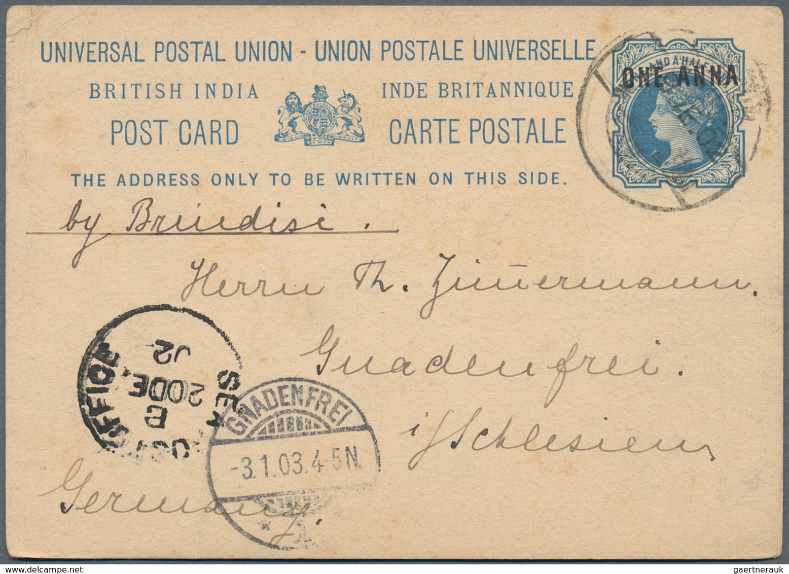 22747 Indien - Ganzsachen: 1850's-1900's: Collection Of Near To 400 Postal Stationery Envelopes And Cards, - Non Classés