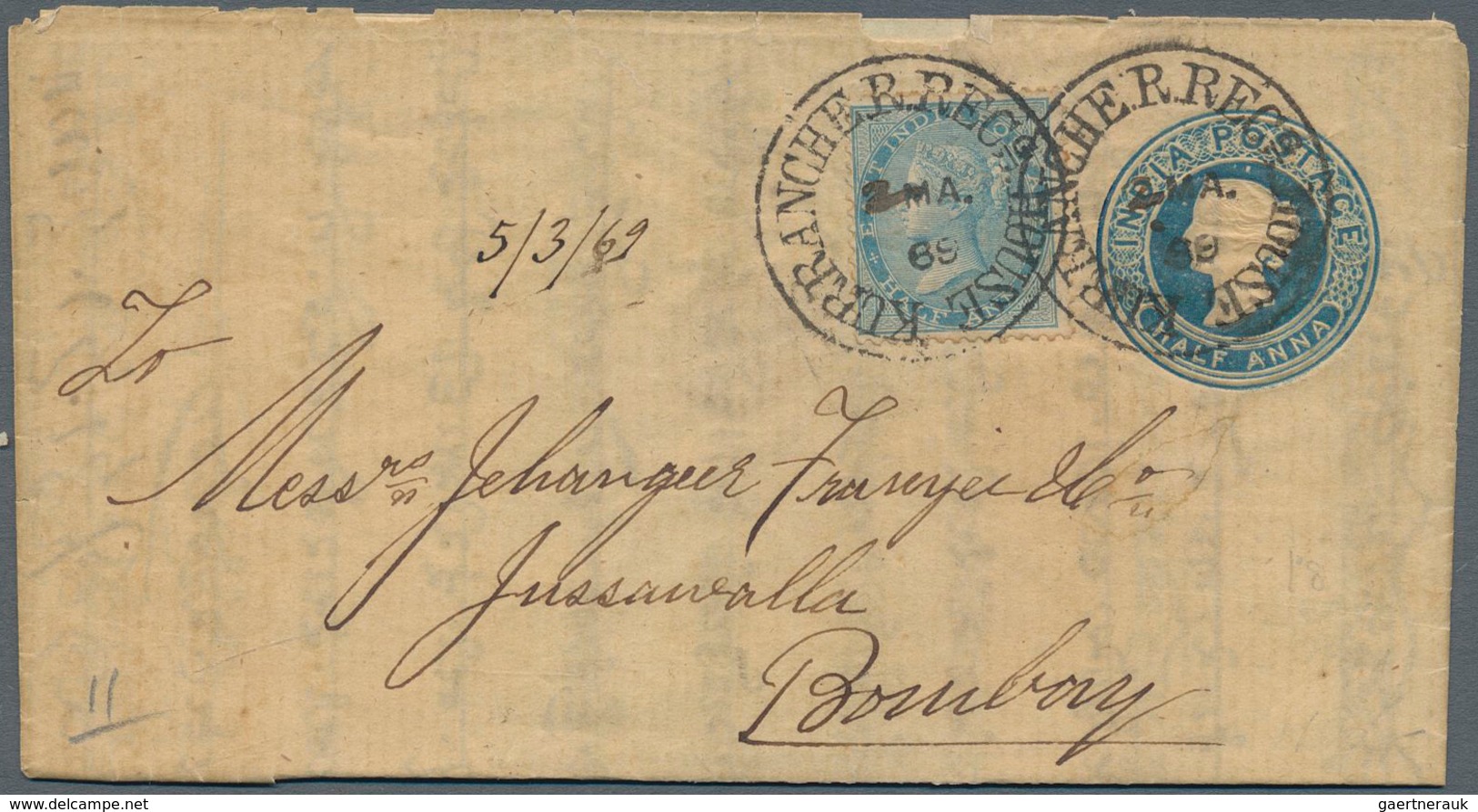 22748 Indien - Ganzsachen: 1857-1940's: Collection Of 64 Postal Stationery Envelopes, Letter Sheets, Postc - Non Classés