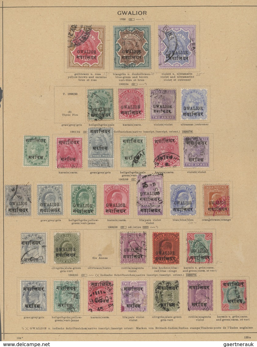 22764 Indien - Feudalstaaten: 1860's-1940's: Stamp Collections Of Feudatory And Convention States Plus Few - Autres & Non Classés