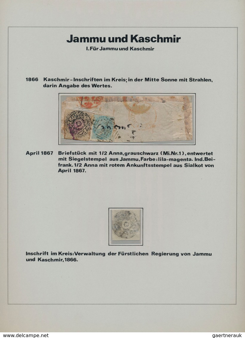 22765 Indien - Feudalstaaten: JAMMU & KASHMIR 1866-1894, Collection Of More Than 20 Covers And Some Stamps - Autres & Non Classés