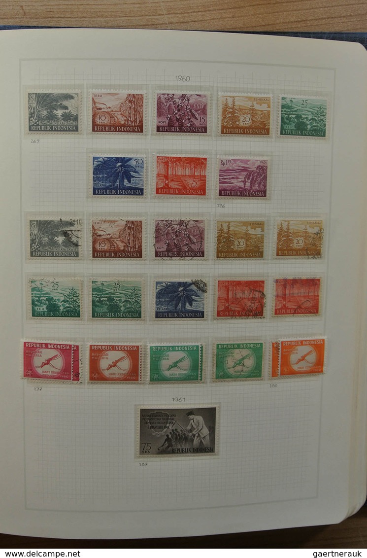 22774 Indonesien: 1945-1980. Nice MNH, mint hinged and used collection Indonesia 1945-1980 in blanc album,