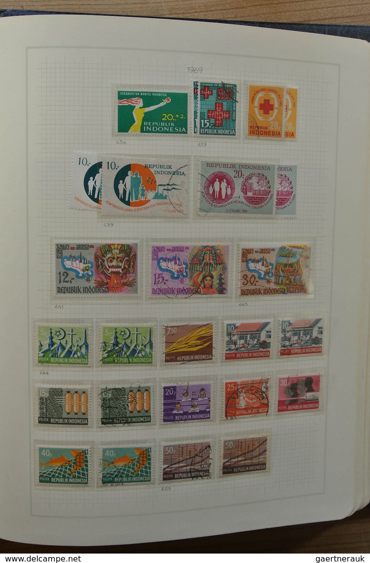 22774 Indonesien: 1945-1980. Nice MNH, mint hinged and used collection Indonesia 1945-1980 in blanc album,