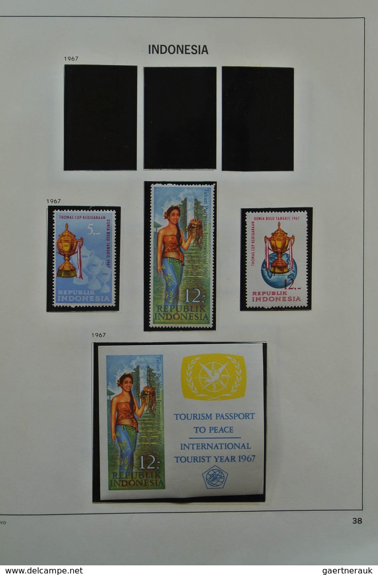 22779 Indonesien: 1949-1976. Nicely filled, mostly MNH and mint hinged collection Indonesia 1949-1976 in D