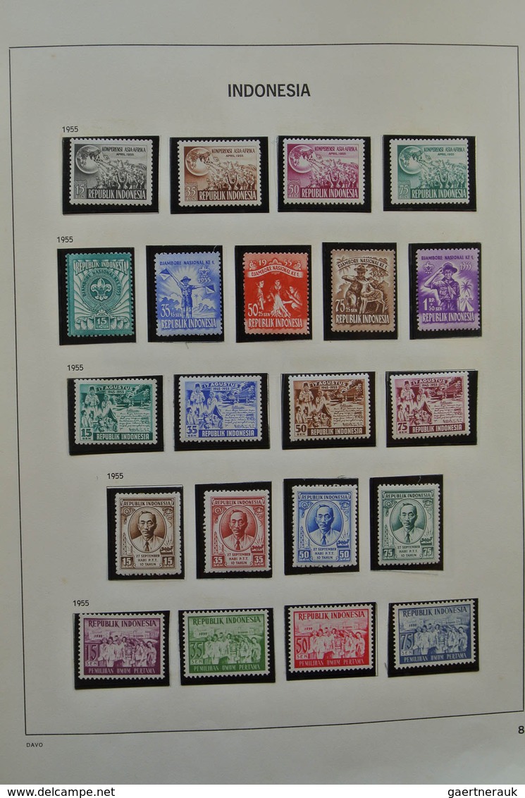 22779 Indonesien: 1949-1976. Nicely filled, mostly MNH and mint hinged collection Indonesia 1949-1976 in D