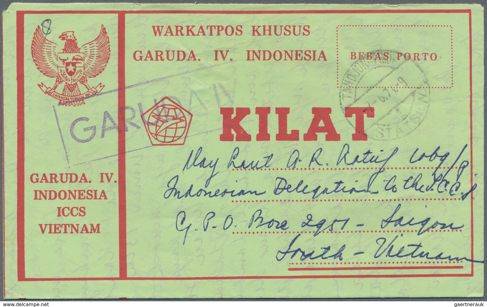 22784 Indonesien: 1950/76, Military / UN Peacekeeping / Govt. Service Special Envelopes Collection: Milita - Indonésie