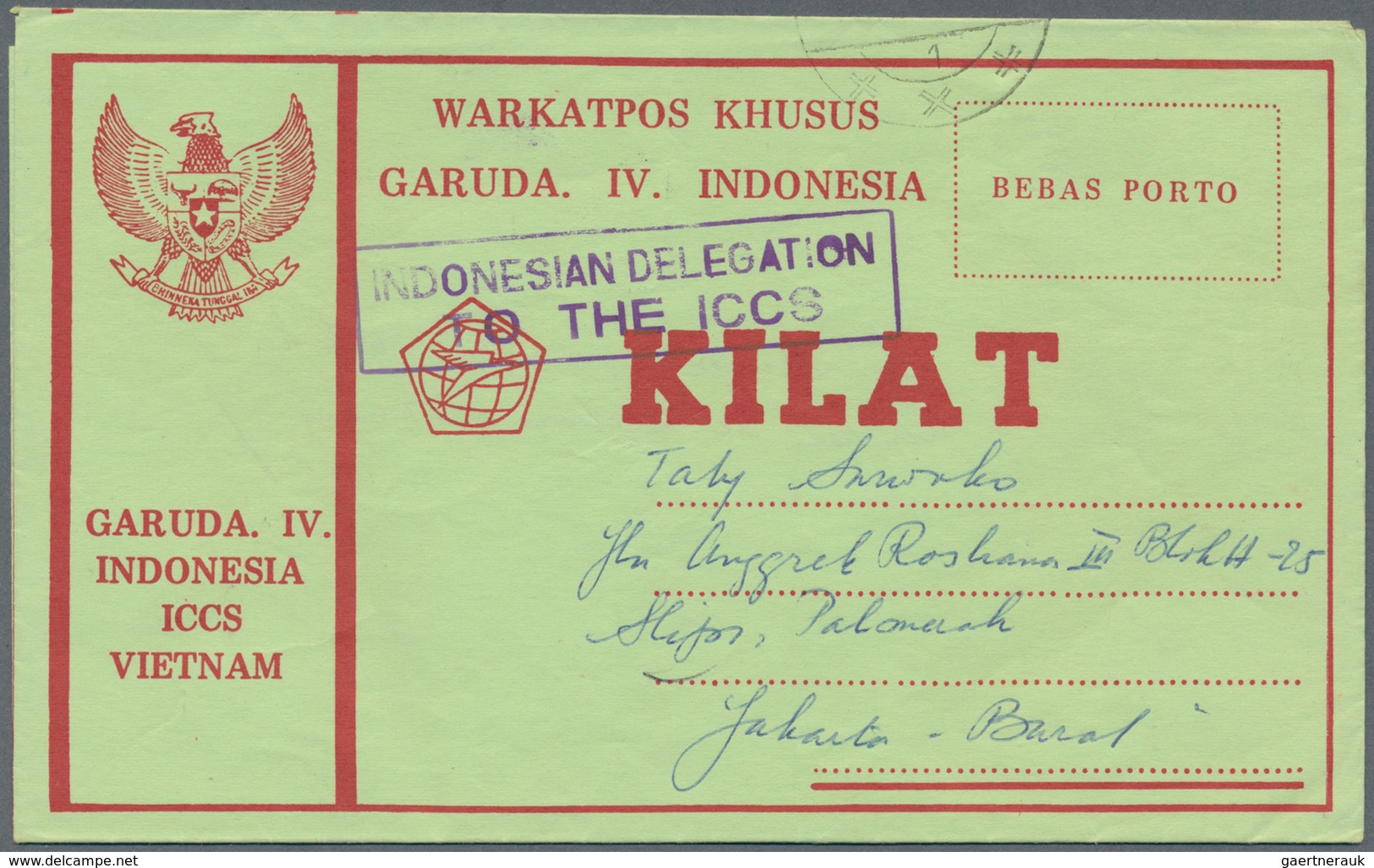 22784 Indonesien: 1950/76, Military / UN Peacekeeping / Govt. Service Special Envelopes Collection: Milita - Indonésie