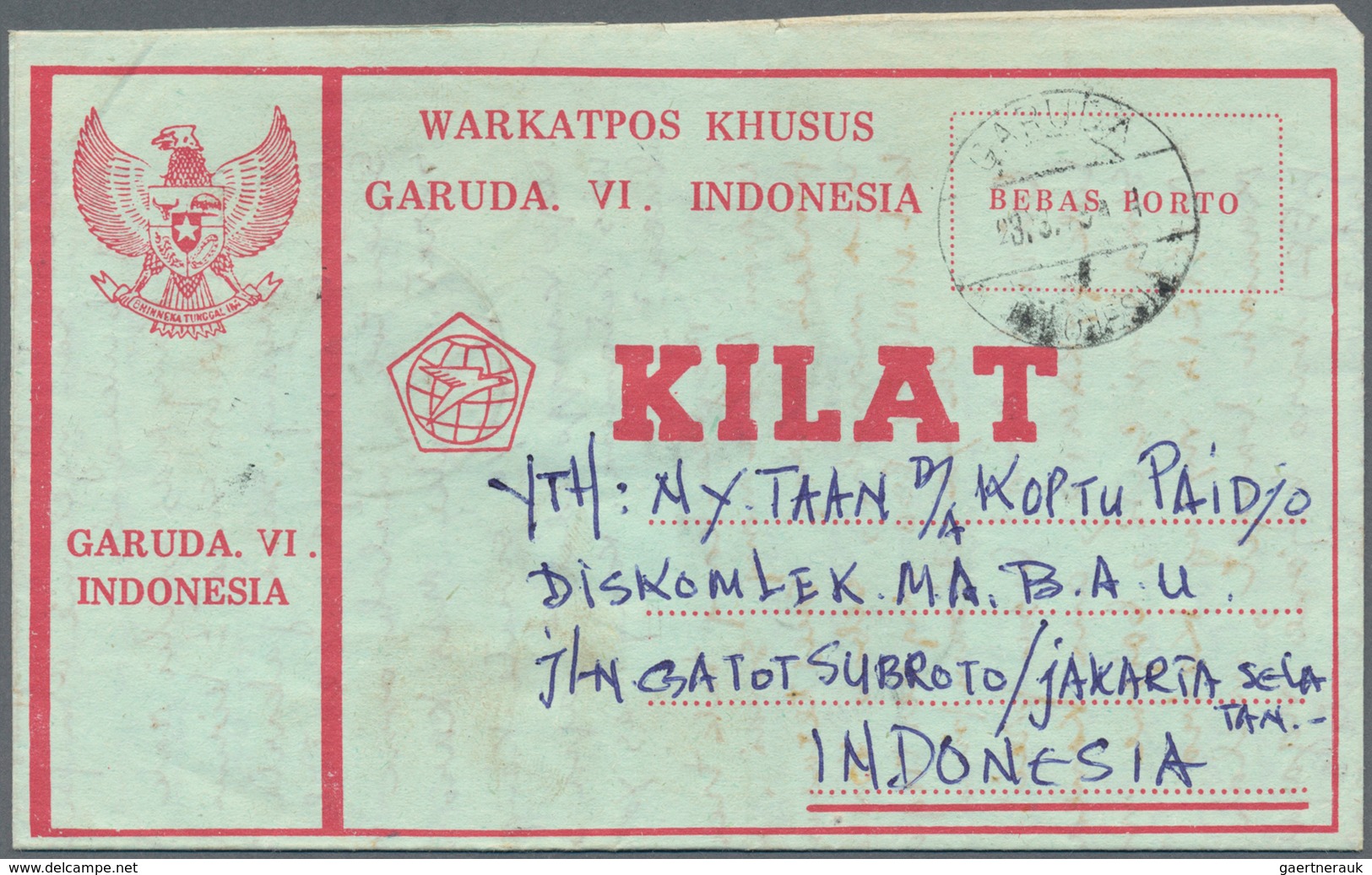 22784 Indonesien: 1950/76, military / UN peacekeeping / govt. service special envelopes collection: Milita