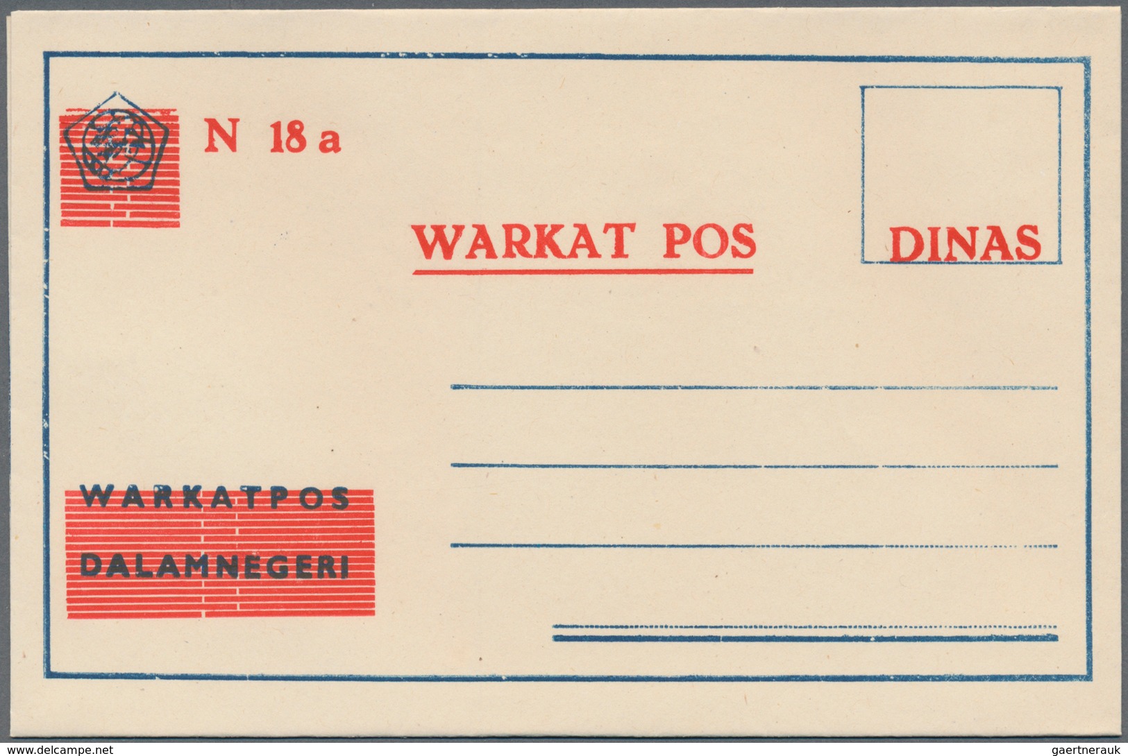 22784 Indonesien: 1950/76, military / UN peacekeeping / govt. service special envelopes collection: Milita