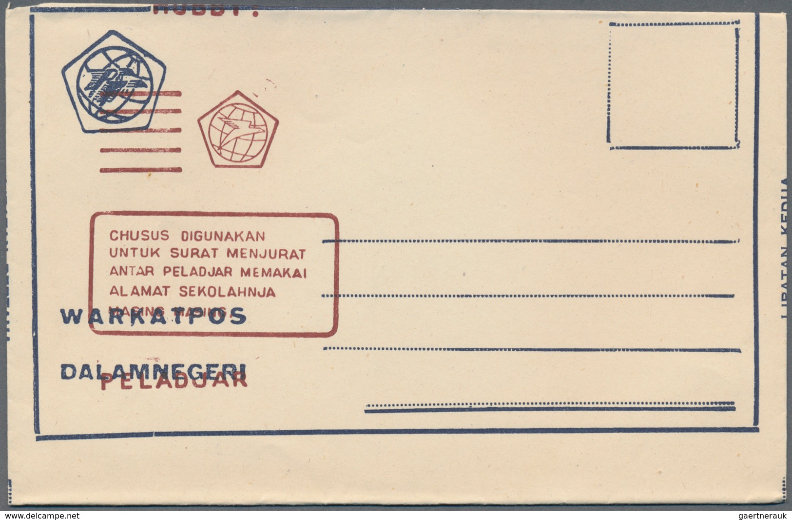 22784 Indonesien: 1950/76, military / UN peacekeeping / govt. service special envelopes collection: Milita