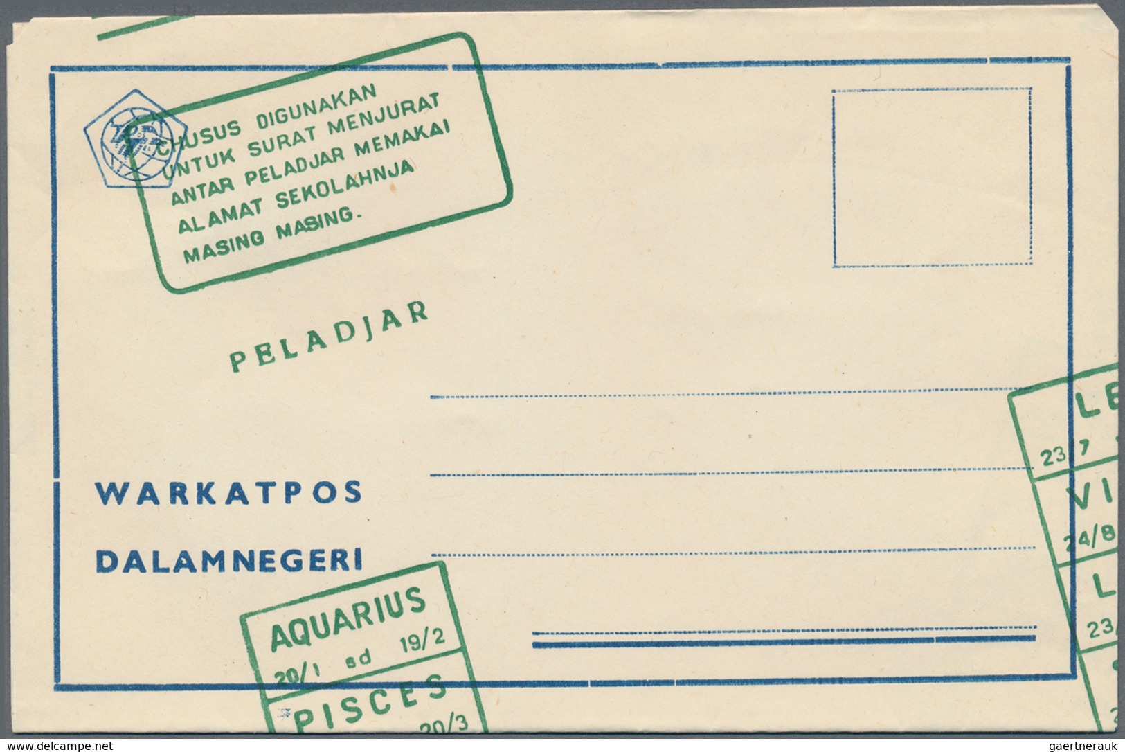 22784 Indonesien: 1950/76, military / UN peacekeeping / govt. service special envelopes collection: Milita