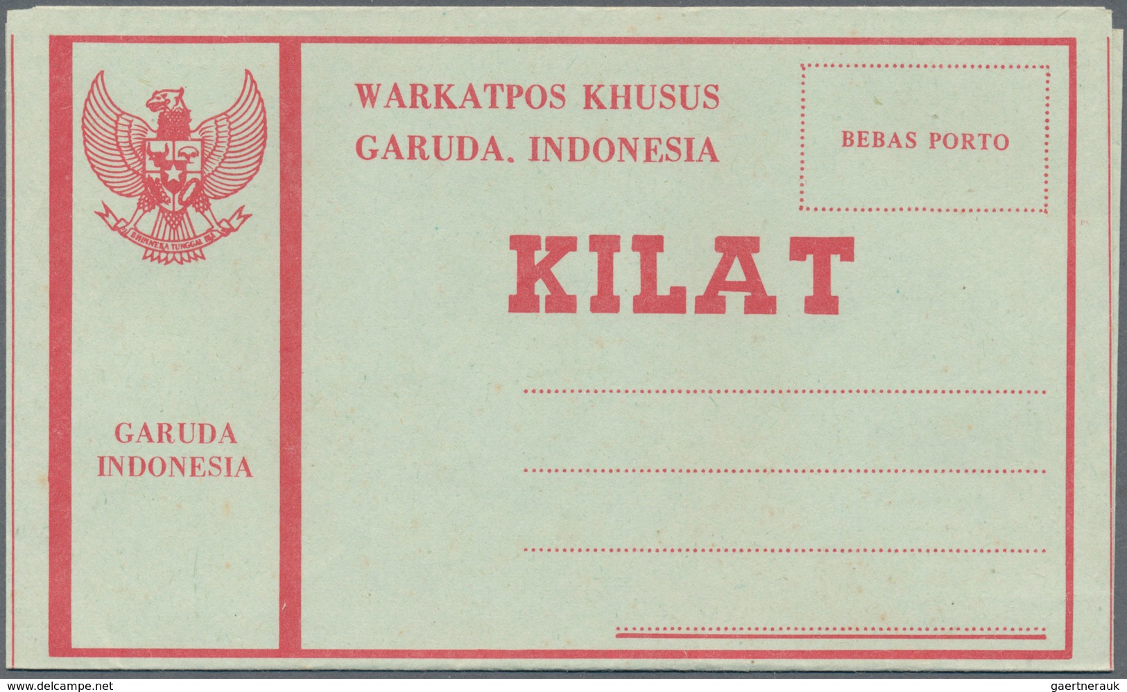 22784 Indonesien: 1950/76, military / UN peacekeeping / govt. service special envelopes collection: Milita