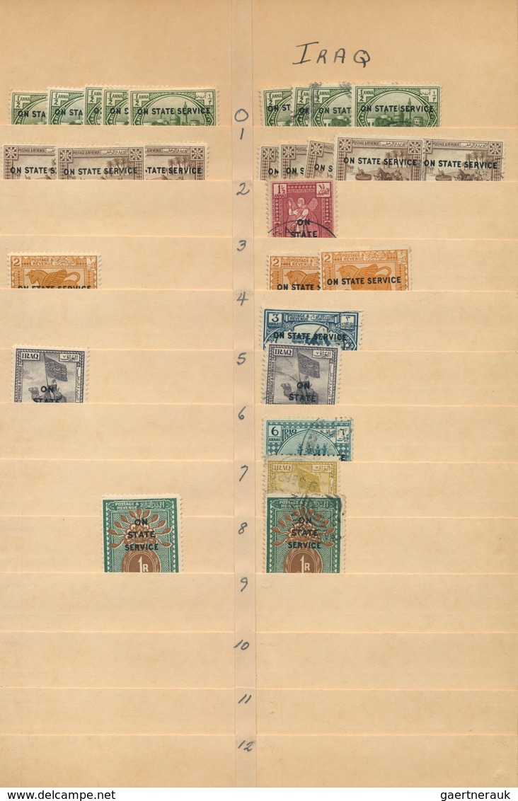 22790 Irak: 1918/1970 (ca.), Comprehensive Used And Mint Stock/balance In A Binder, Plenty Of Material Fro - Iraq