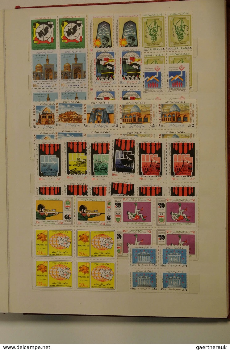 22802 Iran: Stockbook With Mostly MNH Material Of Iran, Mostly In Blocks Of 4. - Iran