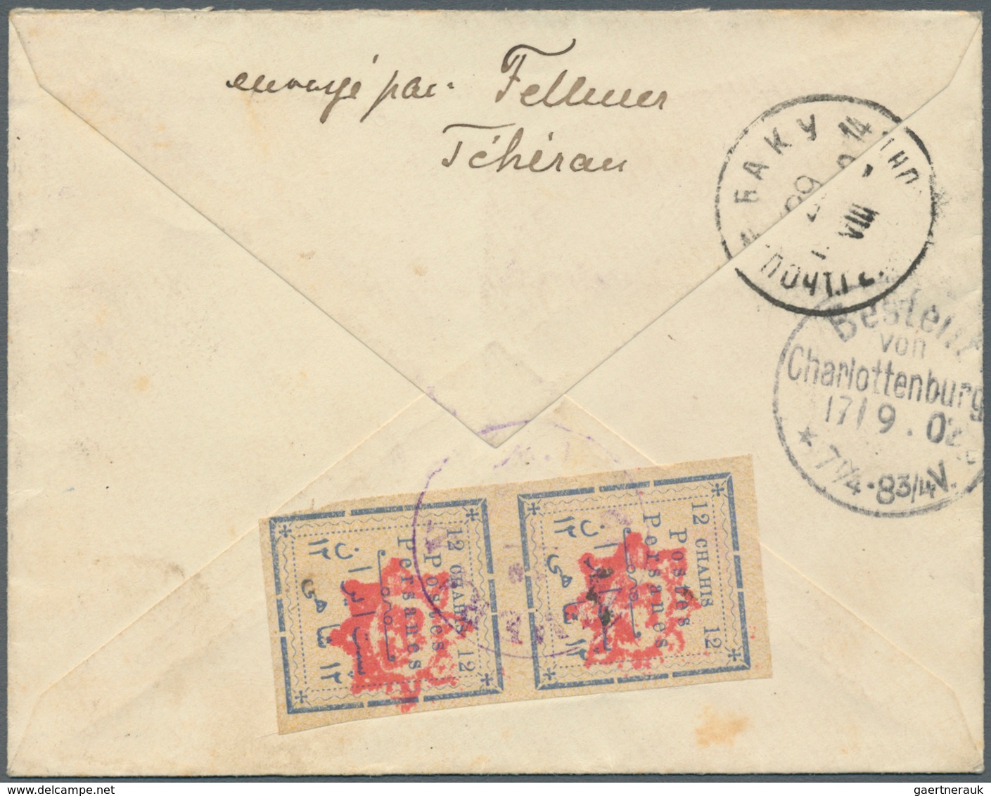 22813 Iran: 1891/1908, Group Of Nine Entires (covers, Ppc And Used Stationeries With Comprehensive Message - Iran