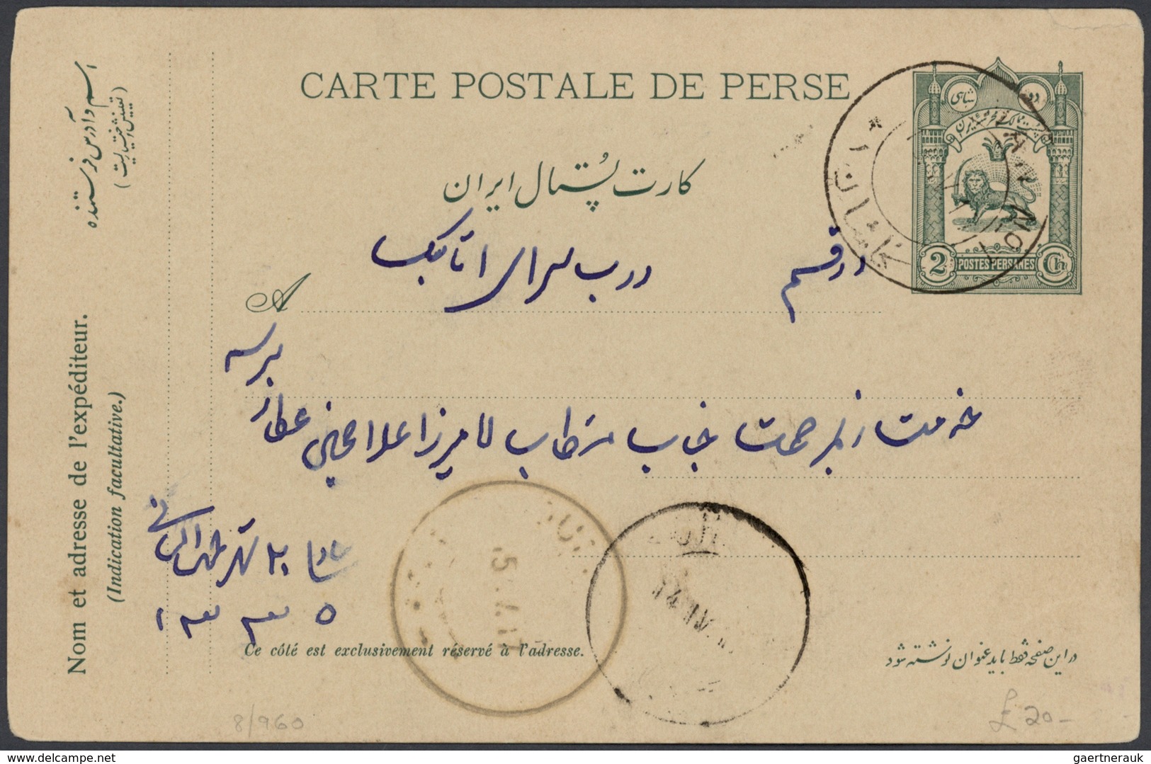 22817 Iran: 1900-30, Collection Of 170 Postal Stationerys Mint And Used With Internal And Abroad Usage, Up - Iran