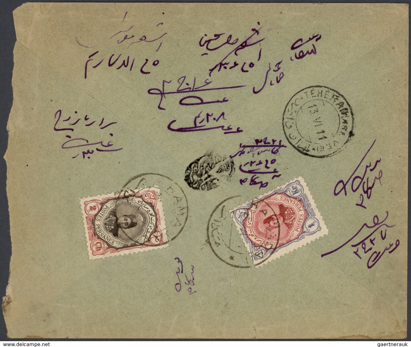 22821 Iran: 1910-30, Collection of 180 covers with many different postal markings and censors, postage due
