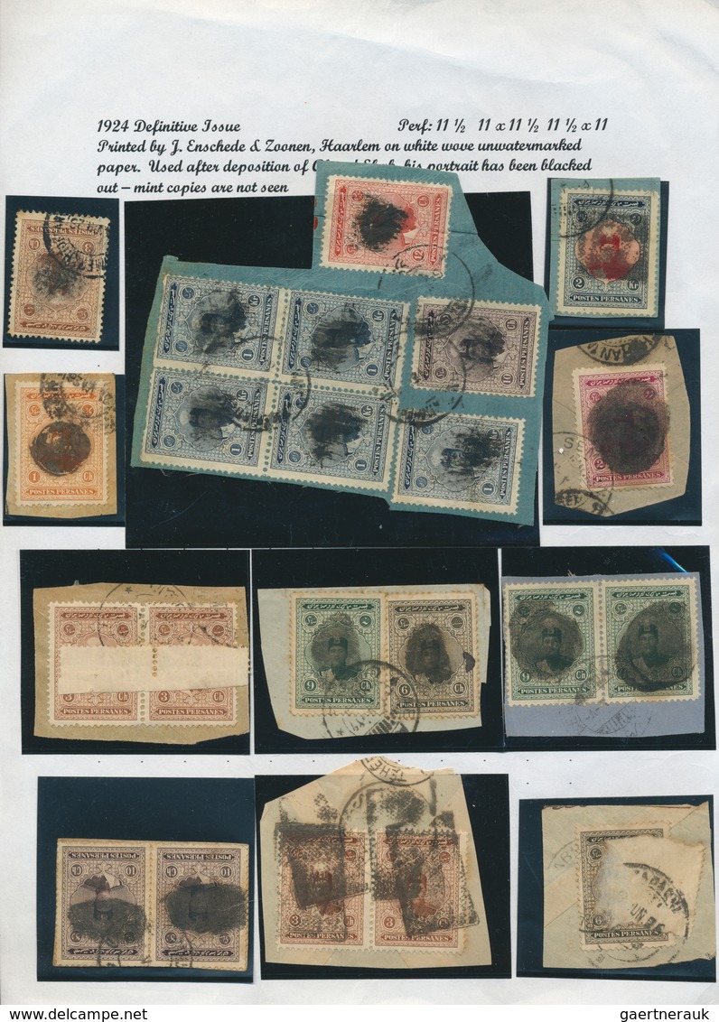 22828 Iran: 1917/44 (ca.), Massive Specialized Collection Mounted On Pages Inc. Inverted Ovpts., Many Cove - Iran