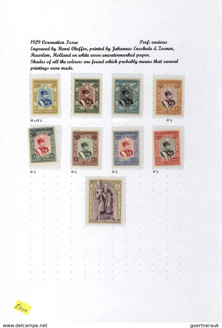 22828 Iran: 1917/44 (ca.), massive specialized collection mounted on pages inc. inverted ovpts., many cove