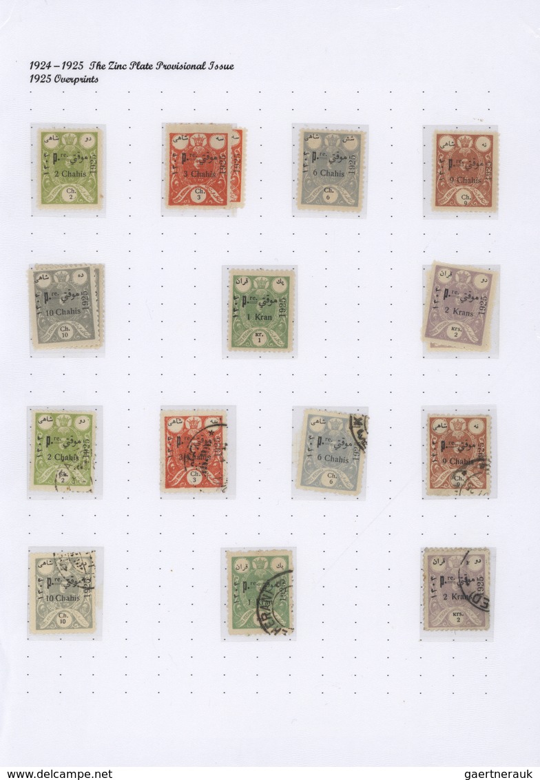 22828 Iran: 1917/44 (ca.), massive specialized collection mounted on pages inc. inverted ovpts., many cove