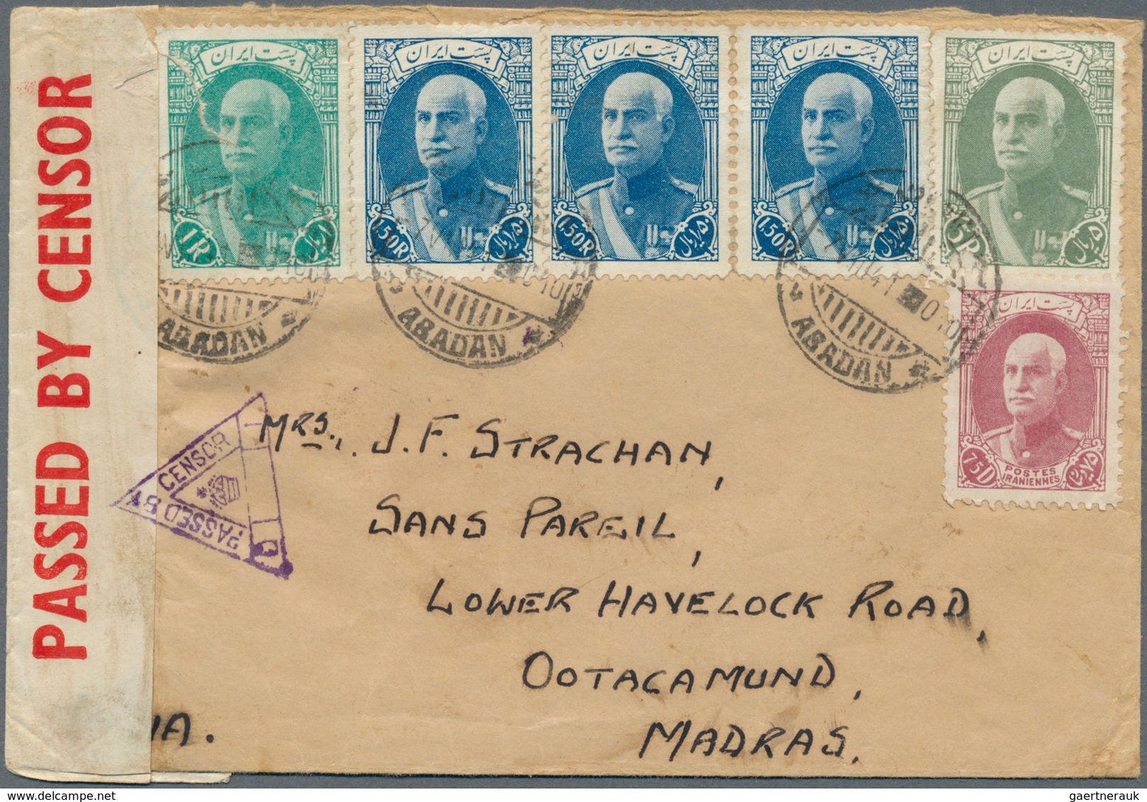 22834 Iran: 1930-40, Collection Of 140 Covers With Many Different WW II Censors, Airmail And Registered Ma - Iran