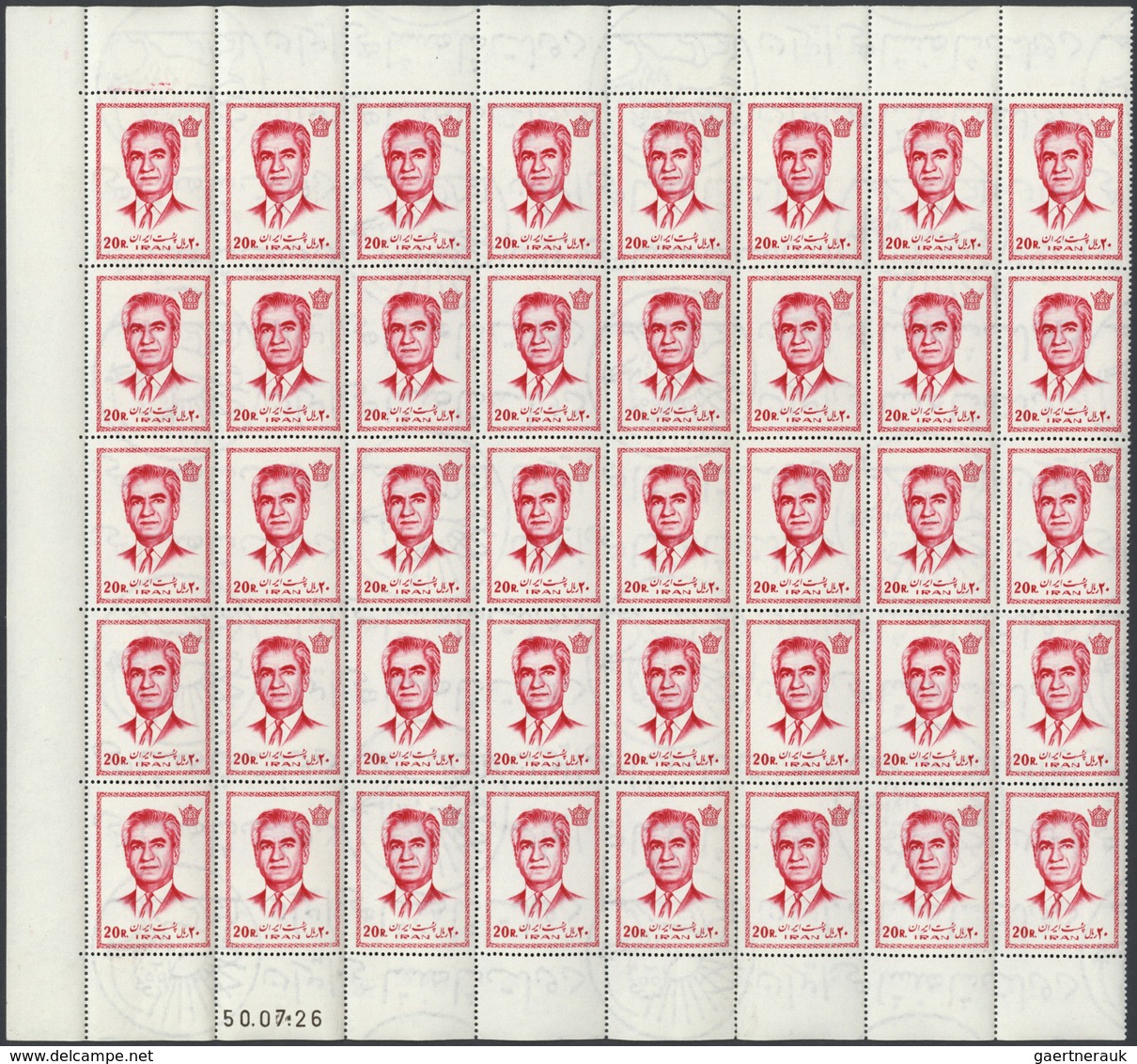 22837 Iran: 1939/1974, Chiefly 1960s/1970s, Comprehensive U/m Accumulation Of Apprx. 12.000 Complete Sets - Iran