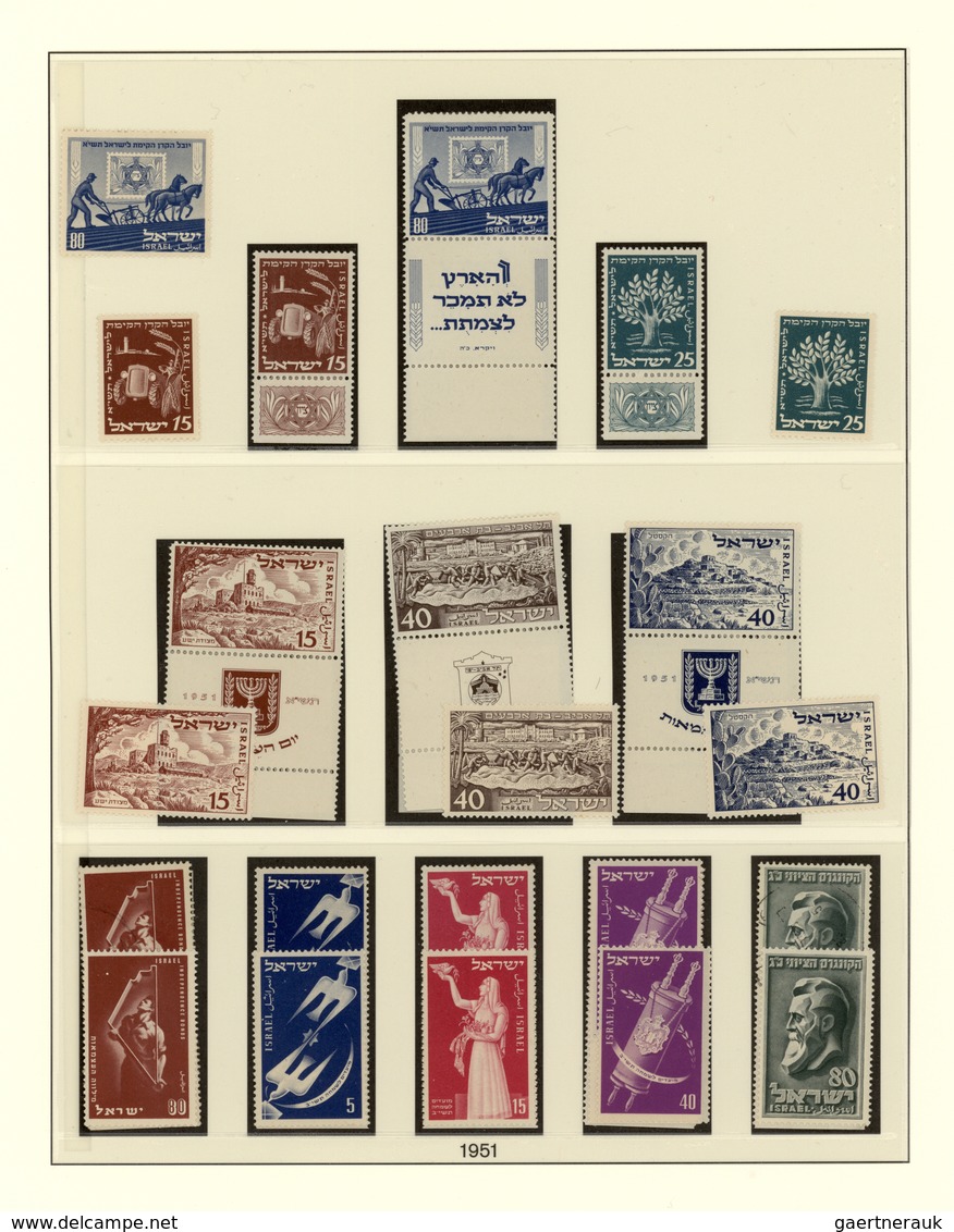 22841 Israel: 1948/1998, U/m Collection In Five Lindner Albums, From A Nice Selection Of Better Early Issu - Autres & Non Classés