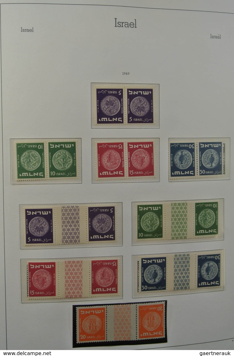 22842 Israel: 1948-1998. With the exception of only a few stamps only MNH fulltab collection Israel 1948-1