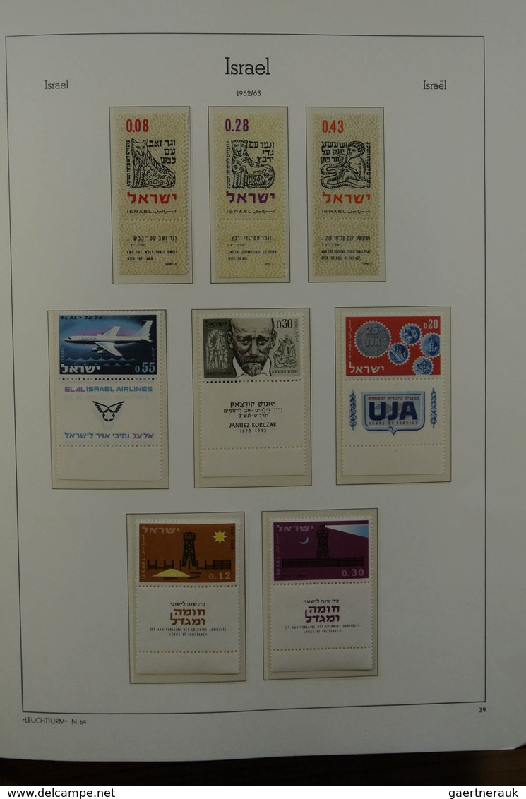 22848 Israel: 1948/1980: Extensive MNH and mint hinged accumulation Israel 1948-1980 in albums, on stockca