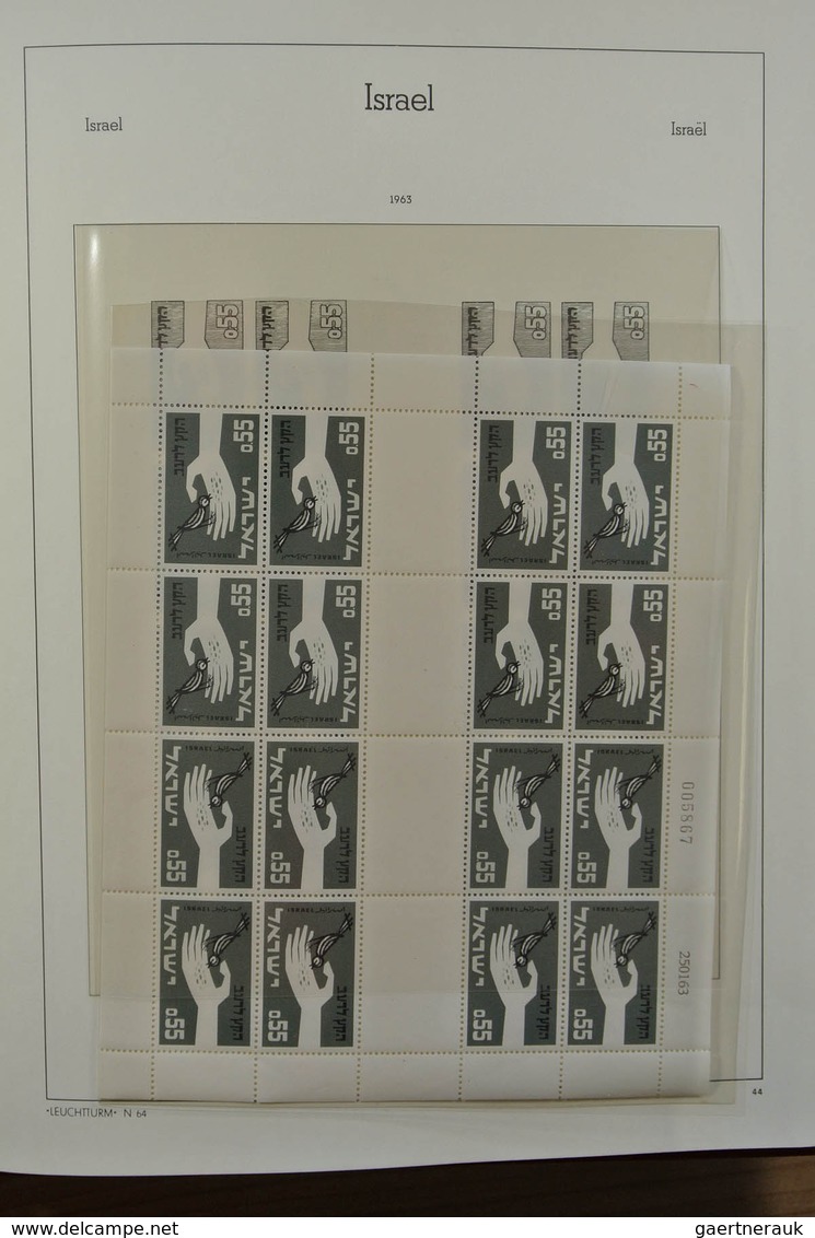 22848 Israel: 1948/1980: Extensive MNH and mint hinged accumulation Israel 1948-1980 in albums, on stockca