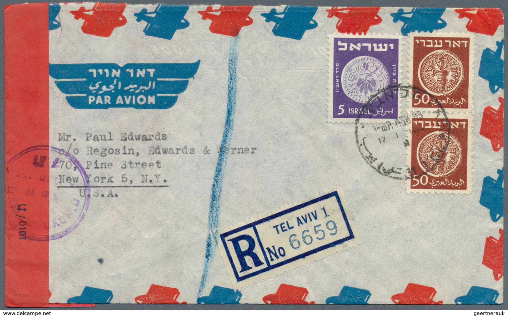 22849 Israel: 1948/1965, Holding Of Apprx. 280 Entires With Commercial Mail And Philatelic Covers, Main Va - Autres & Non Classés