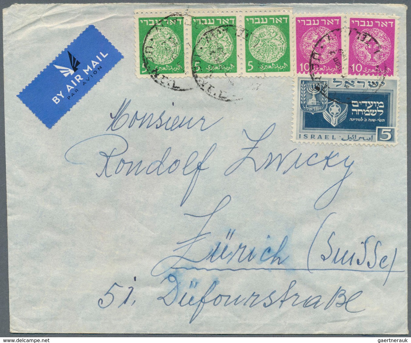 22849 Israel: 1948/1965, Holding Of Apprx. 280 Entires With Commercial Mail And Philatelic Covers, Main Va - Autres & Non Classés